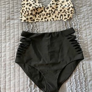 NWT Aerie High-Waist Swim Bottom